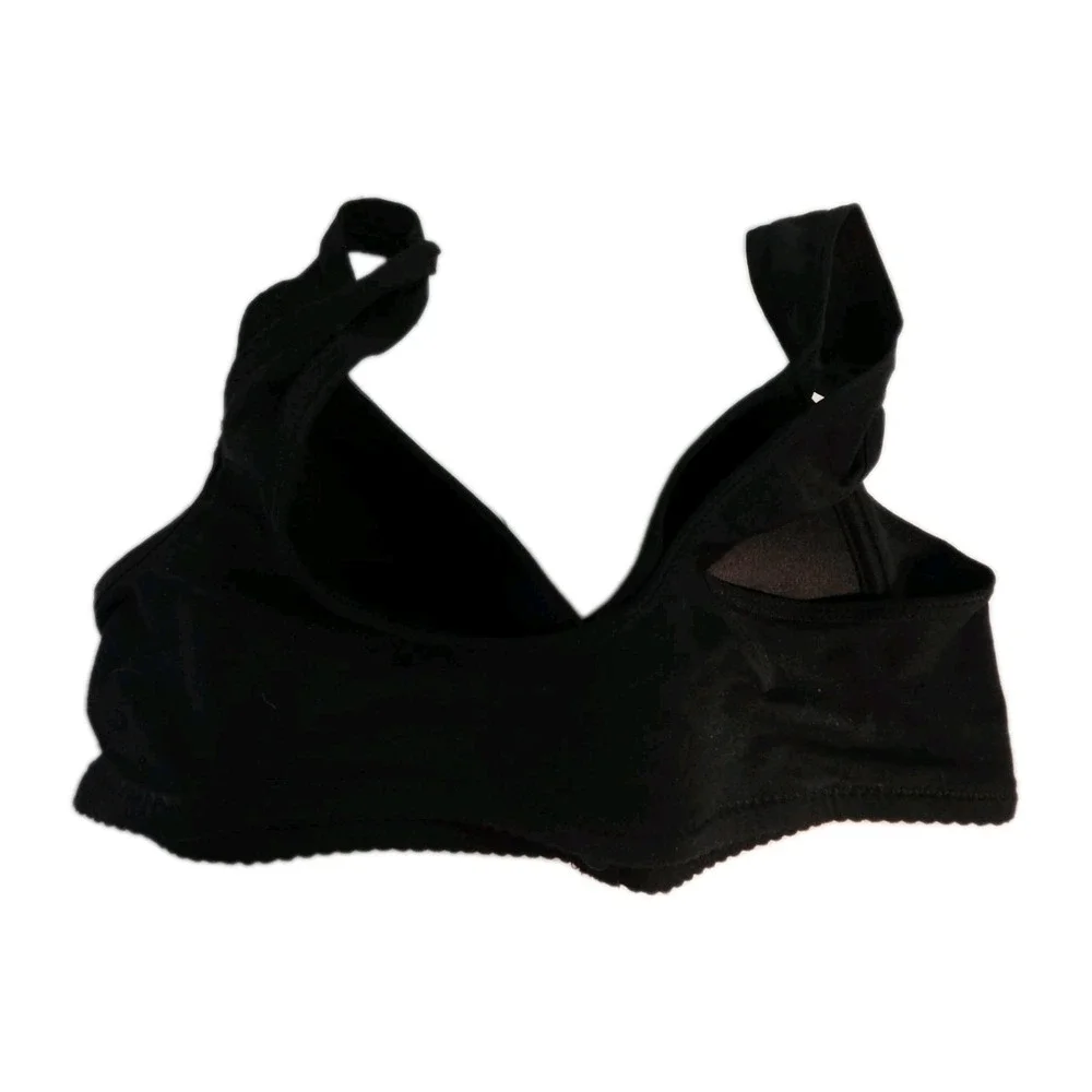 Black Front Snap Nursing Bra Wireless Comfort Bra Size 42/95 NWT Lot Of 2 - Picture 2 of 10